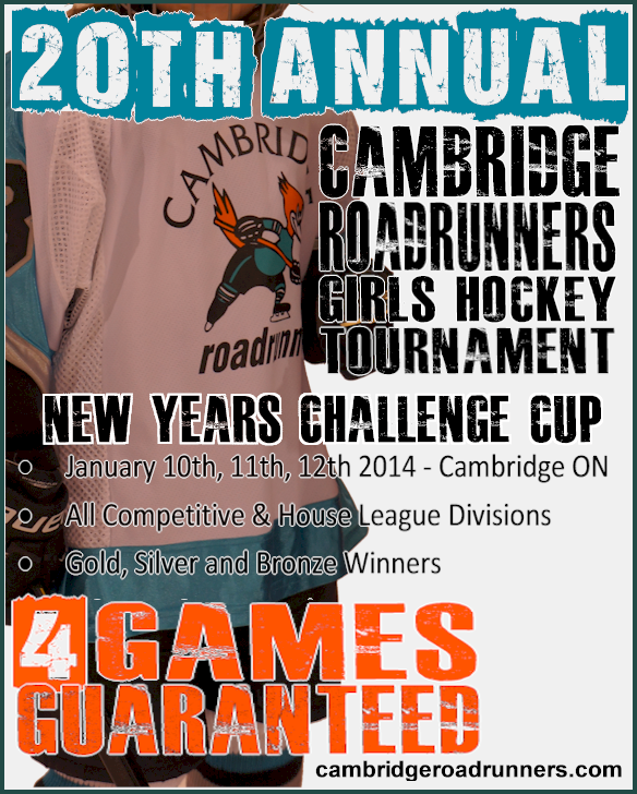 20th Annual Cambridge roadrunners Girls' Hockey  Tournament